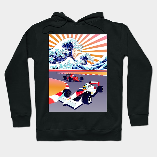 Suzuka Vintage Racing Hoodie by RaceCarsDriving